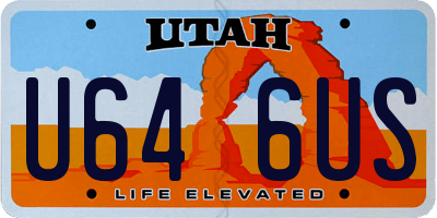 UT license plate U646US