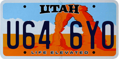 UT license plate U646YO