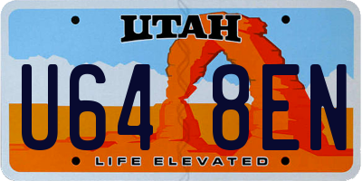 UT license plate U648EN