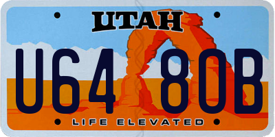 UT license plate U648OB