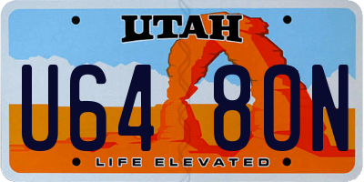 UT license plate U648ON