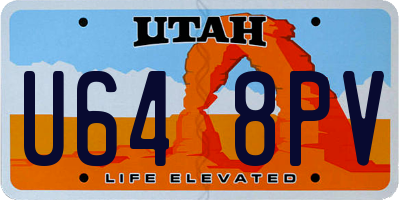 UT license plate U648PV