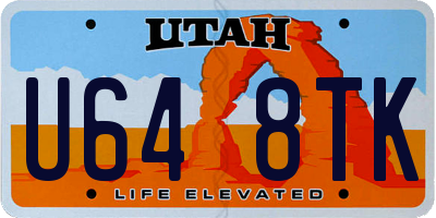 UT license plate U648TK