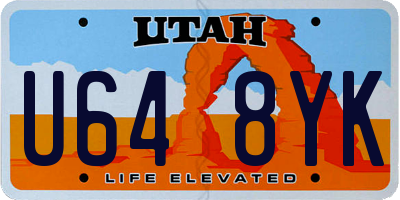 UT license plate U648YK