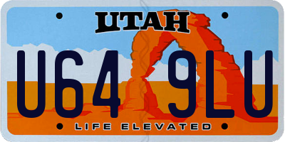UT license plate U649LU