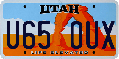 UT license plate U650UX