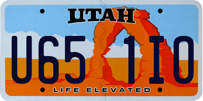 UT license plate U651IO