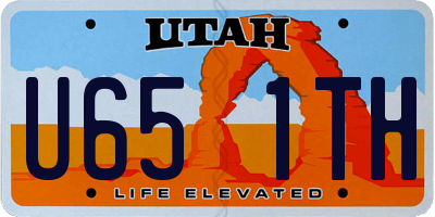 UT license plate U651TH