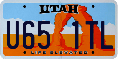 UT license plate U651TL