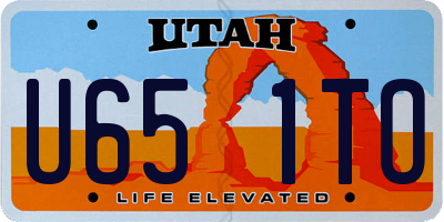 UT license plate U651TO