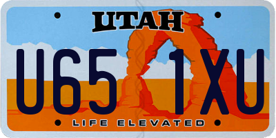 UT license plate U651XU