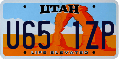 UT license plate U651ZP