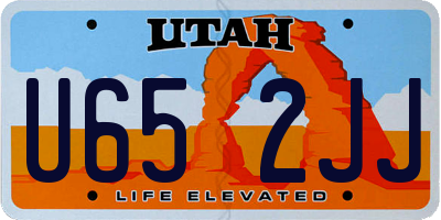 UT license plate U652JJ