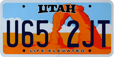 UT license plate U652JT