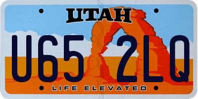 UT license plate U652LQ