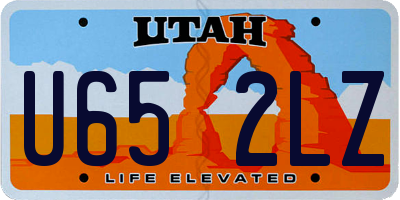 UT license plate U652LZ