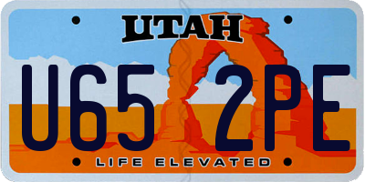 UT license plate U652PE