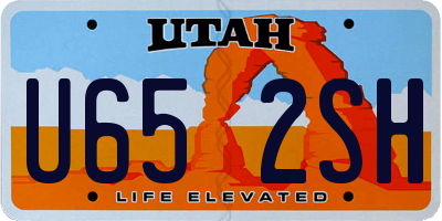 UT license plate U652SH
