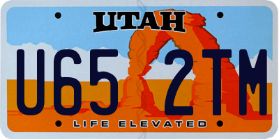 UT license plate U652TM
