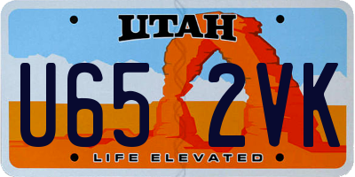 UT license plate U652VK