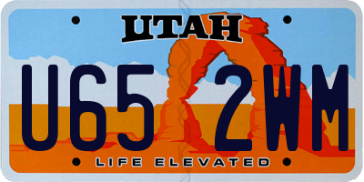 UT license plate U652WM