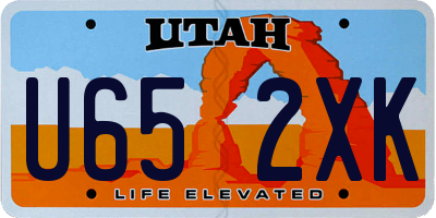 UT license plate U652XK