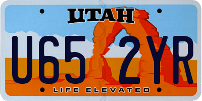UT license plate U652YR