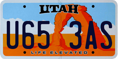 UT license plate U653AS