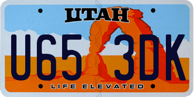 UT license plate U653DK