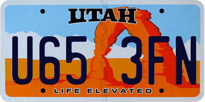 UT license plate U653FN