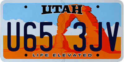 UT license plate U653JV