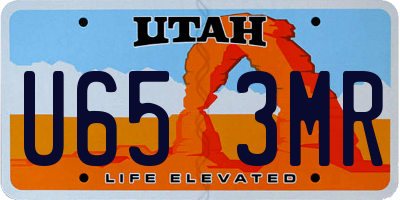 UT license plate U653MR