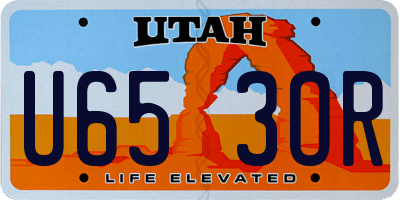 UT license plate U653OR