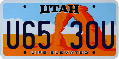 UT license plate U653OU