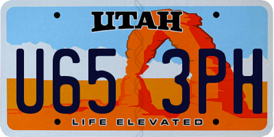 UT license plate U653PH