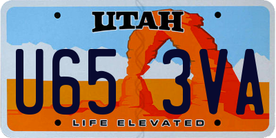 UT license plate U653VA