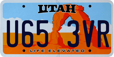 UT license plate U653VR