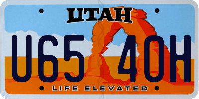 UT license plate U654OH