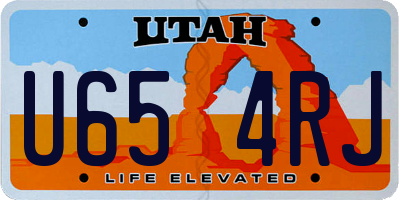 UT license plate U654RJ