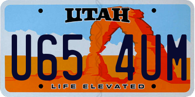 UT license plate U654UM