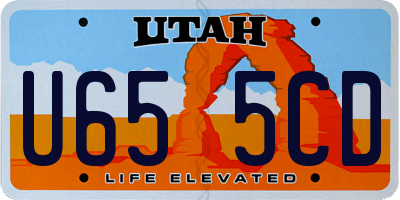 UT license plate U655CD