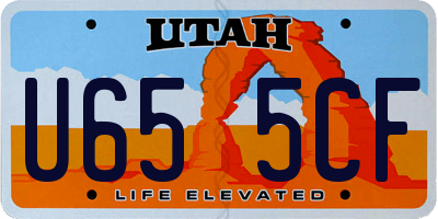 UT license plate U655CF