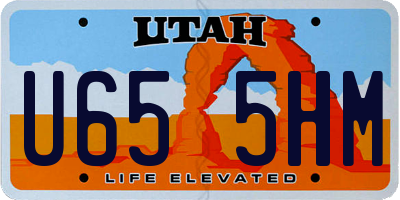UT license plate U655HM