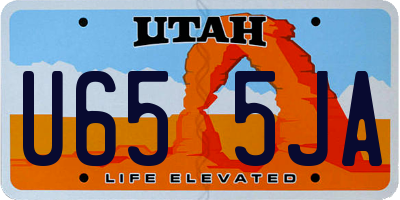 UT license plate U655JA