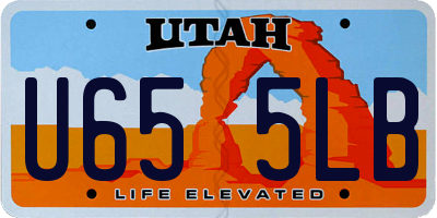 UT license plate U655LB