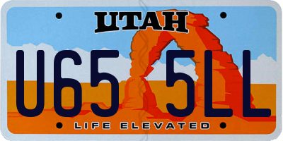 UT license plate U655LL