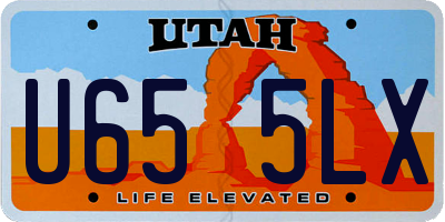 UT license plate U655LX