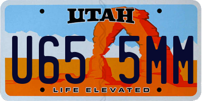 UT license plate U655MM
