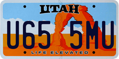 UT license plate U655MU