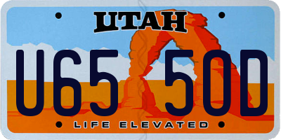 UT license plate U655OD